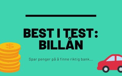 Billån test: 7 beste billånene på markedet